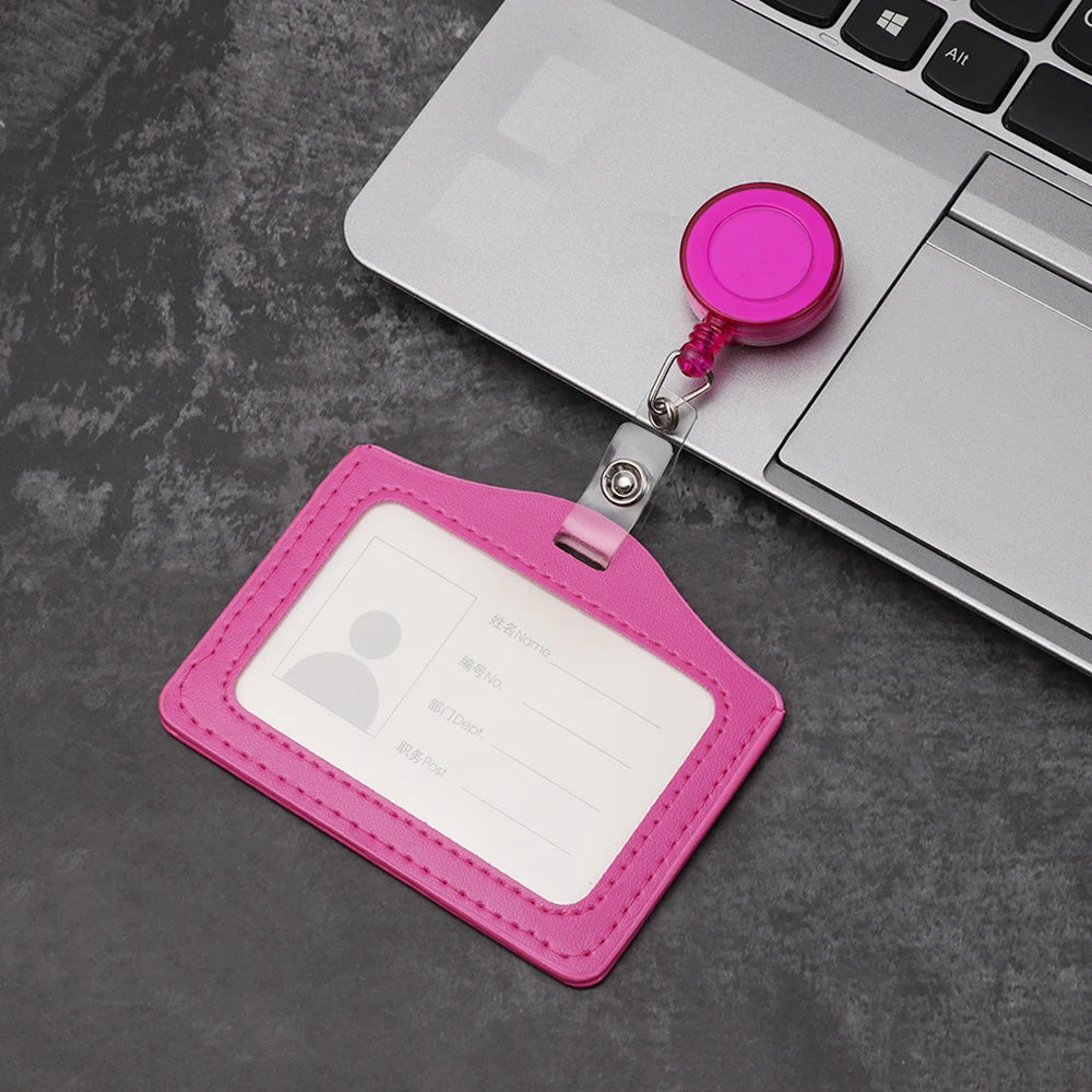 1PC Aluminum Alloy Work Name Card Holders Business Work Card ID Badge Lanyard Holder Hot Vertical Metal ID Business Case