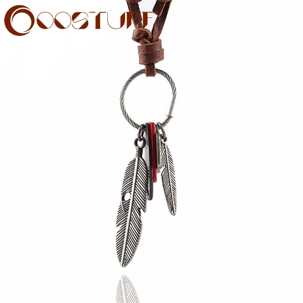 Colar Choker necklaces & pendants Men Necklace Fashion Jewelry Vintage kolye Leather Necklaces Men Statement Necklace for Women