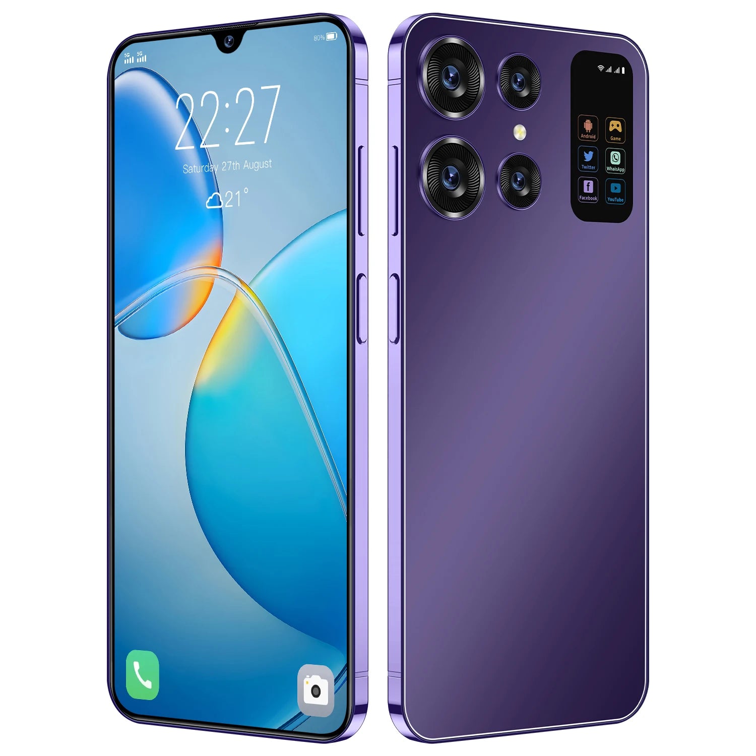 S24 Ultra 5G Android Smartphone 7 Inch Full Display 48MP+108MP Dual Camera Face Unlock 16GB+512GB Free Shipping