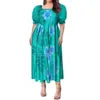 High Quality Hawaiian Tropical Style Design Women's Bubble Sleeve Dress Polynesian Plus Size Women Clothing TE PA Casual Dresses