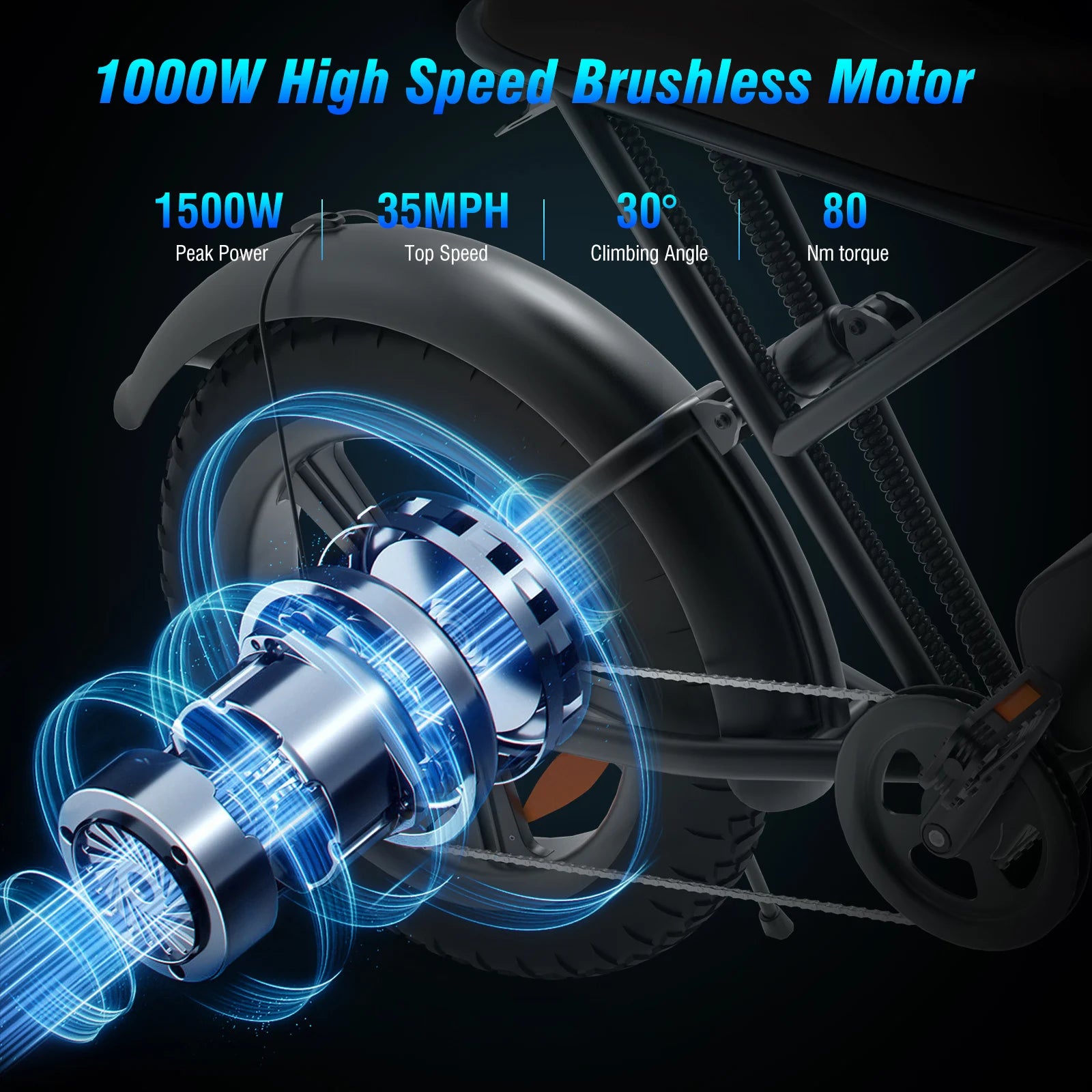 Free Shipping US Warehouse Ready Stock Electric Bike 1000W 48V 20Ah 20*4Inch Fat Tire Mountain Road US Popular E-bike Long Range