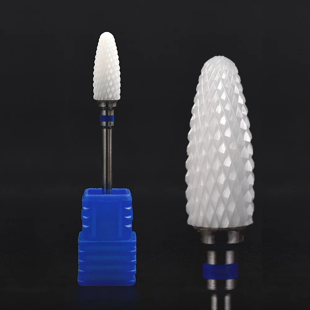 KADS Ceramic Carbide Nail Drill Bit 3/32" Electric Ceramic Cutter Nail File Manicure Pedicure Machine Tool Milling Cutters