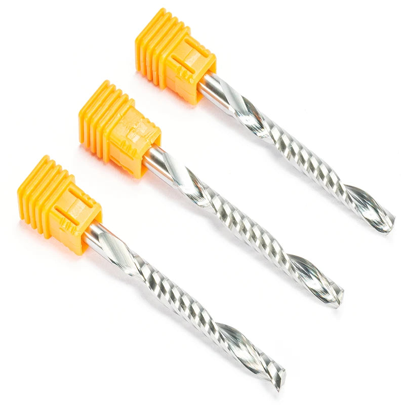 10pcs Shank 3.175mm 4mm 5mm 6mm High Quality CNC Router Bits One Single Flute End Mill Tools Milling Cutter CEL 17-62mm