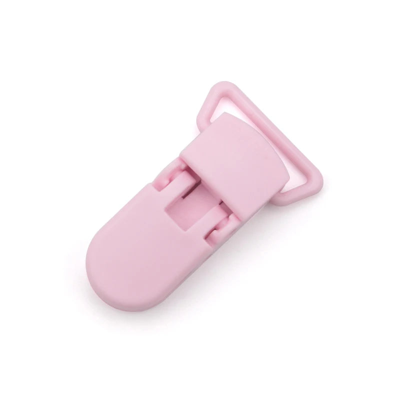 10pcs/lot Baby Nipple Plastic Clasp 20mm Colorful Silicone Beads Chain Making Accessory Feeding Tools For Infant Pacifiers Clip