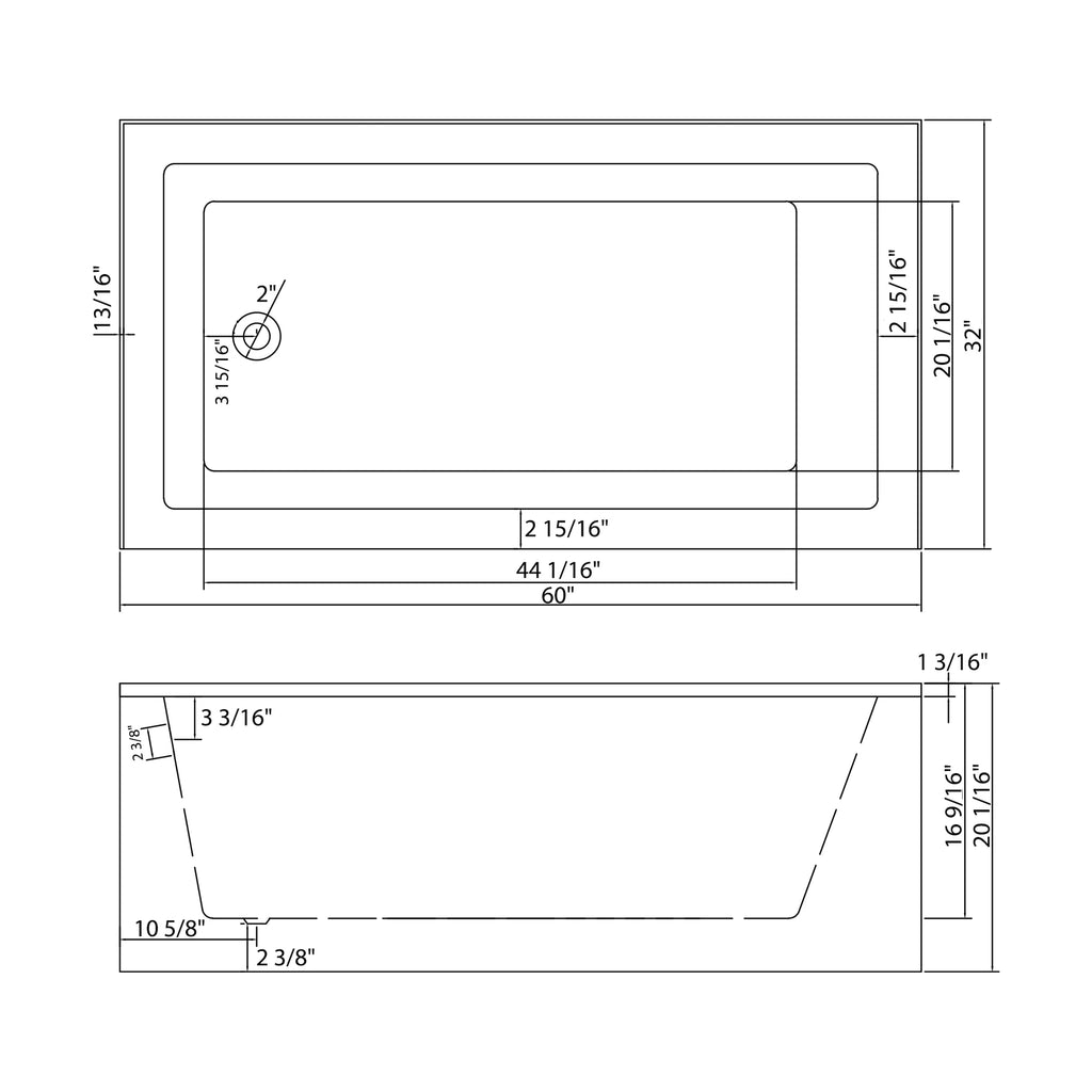 Free Shipping Contemporary Freestanding  White Acrylic Bathtub  Apron Installation