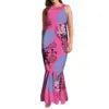 Pacific Island Art Design Mermaid Bridesmaid Dresses TE PA Melanesia Folk Hand-painted Plus Size Women's Dresses 5XL 6XL 7XL