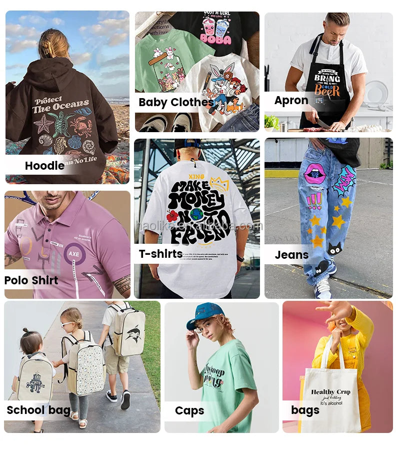 Haolic New Pink DTF Printer 13" - XP600, Perfect for Small Business Apparel Printing Free Shipping