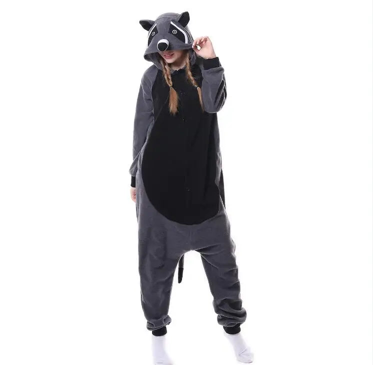 Blue Stitch Kigurumi Animal Adults Cat Bear Shark Onesies Pajama Raccoon  Costumes Dragon Jumpsuit Christmas