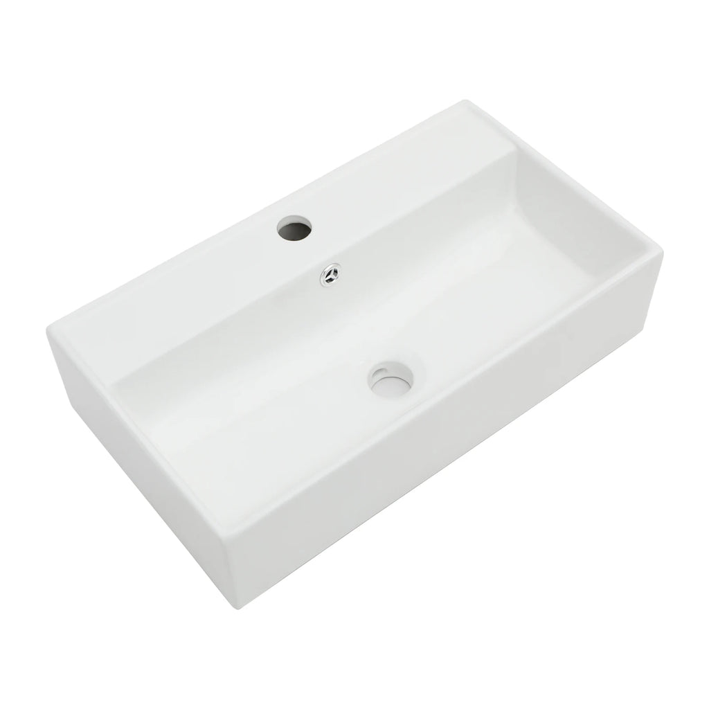 USA Stock Free Shipping White Ceramic Wash Basin 21 Inch Wall Hung Art Basin Modern Bathroom Sinks Wall Mount Hand Washing Bowl