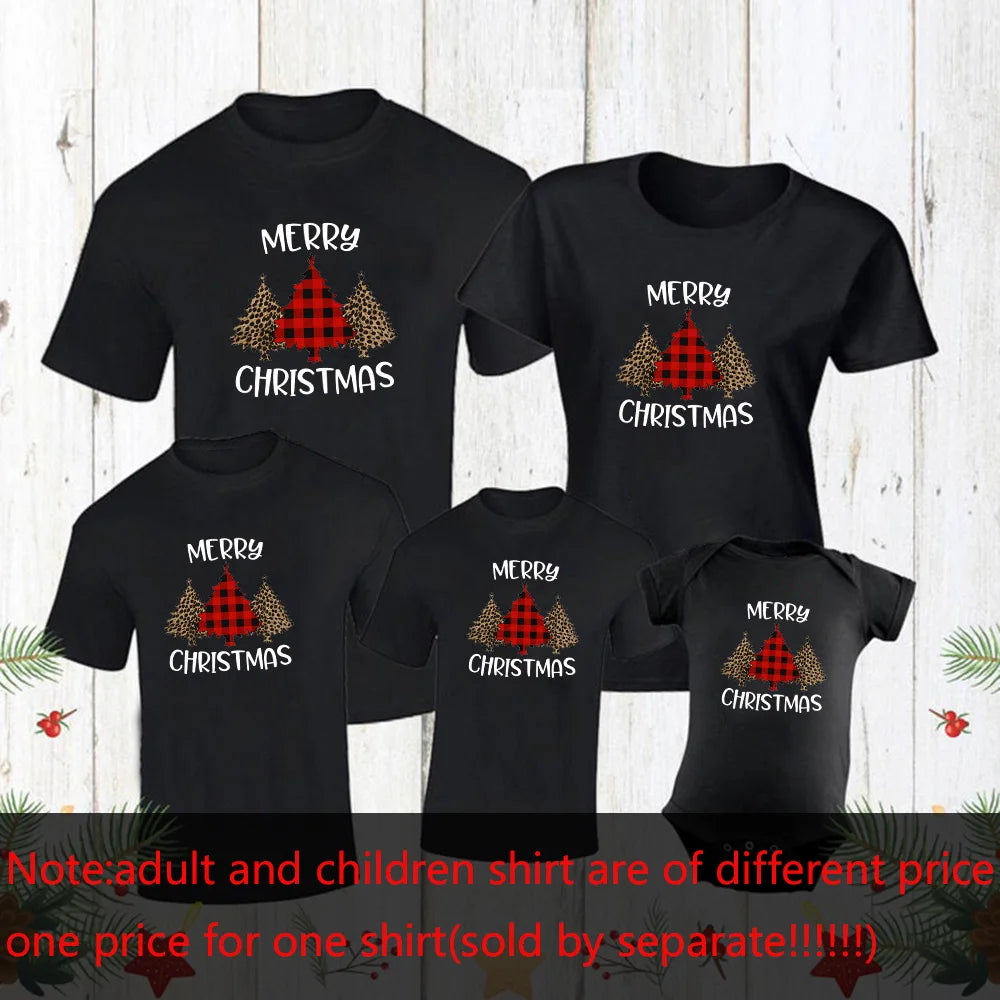 Merry Christmas Family Shirts Family Christmas T-Shirts Mommy and Me Tee Shirt Family Matching Christmas Clothes Drop Ship