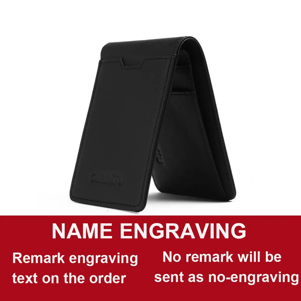 Gubintu Thin Genuine Leather Men Wallets Card Holder Multifunctional Slim Brand Men Purse Business High Quality Men Wallets