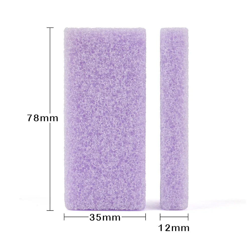 USA Free Shipping 1600Pcs/Carton Foot Care Pedicure Tools Double-Sided Foot Rasp Pumice Stone Mini Pumice Pad Purple Disposable
