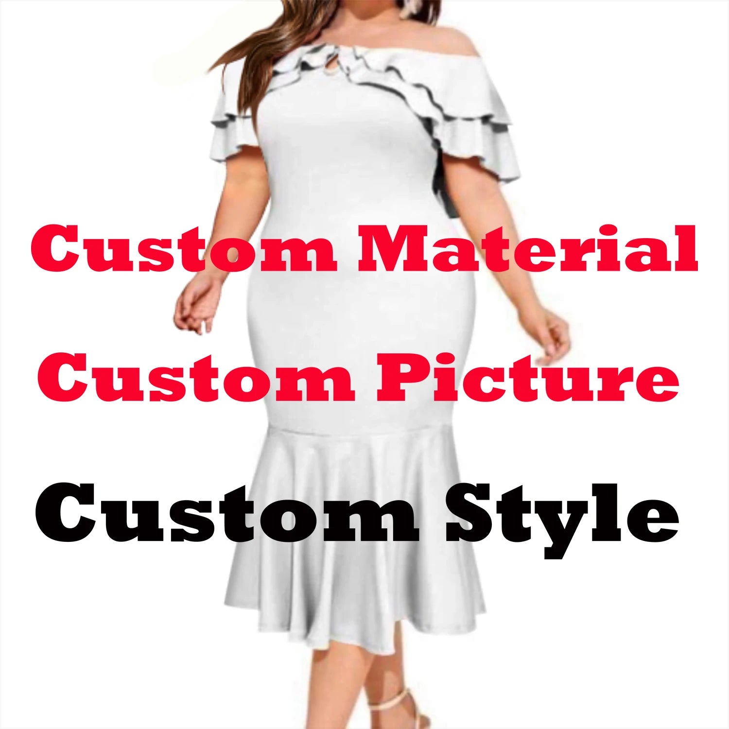 Top Quality Wholesale Custom Polynesian Elei Tribal Design Midi Dresses Tapa Print Mermaid Double Shawl Dress Oversize Vestidos