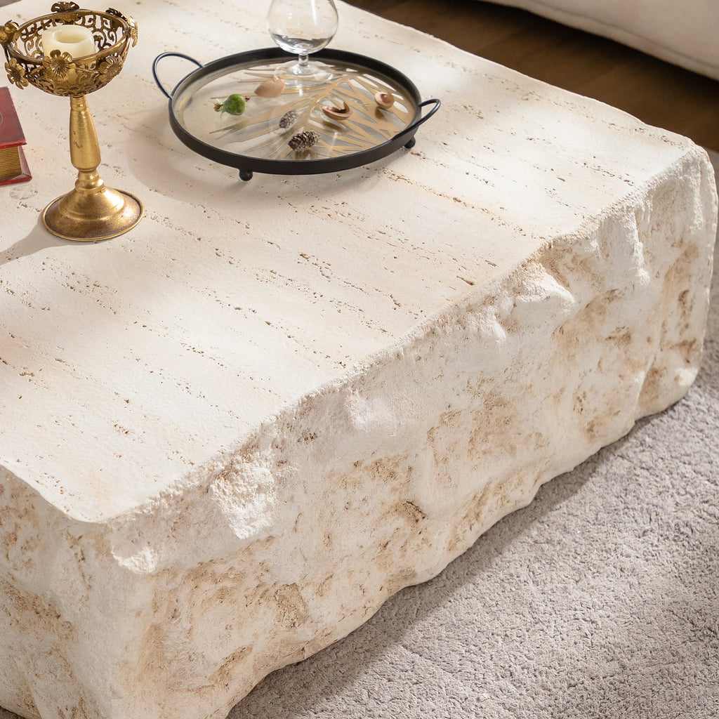 Modern Minimalist Rustic Style Wood Coffee Table Italian Light Luxury Designer Easy to Clean Home Furniture Hotel Use square