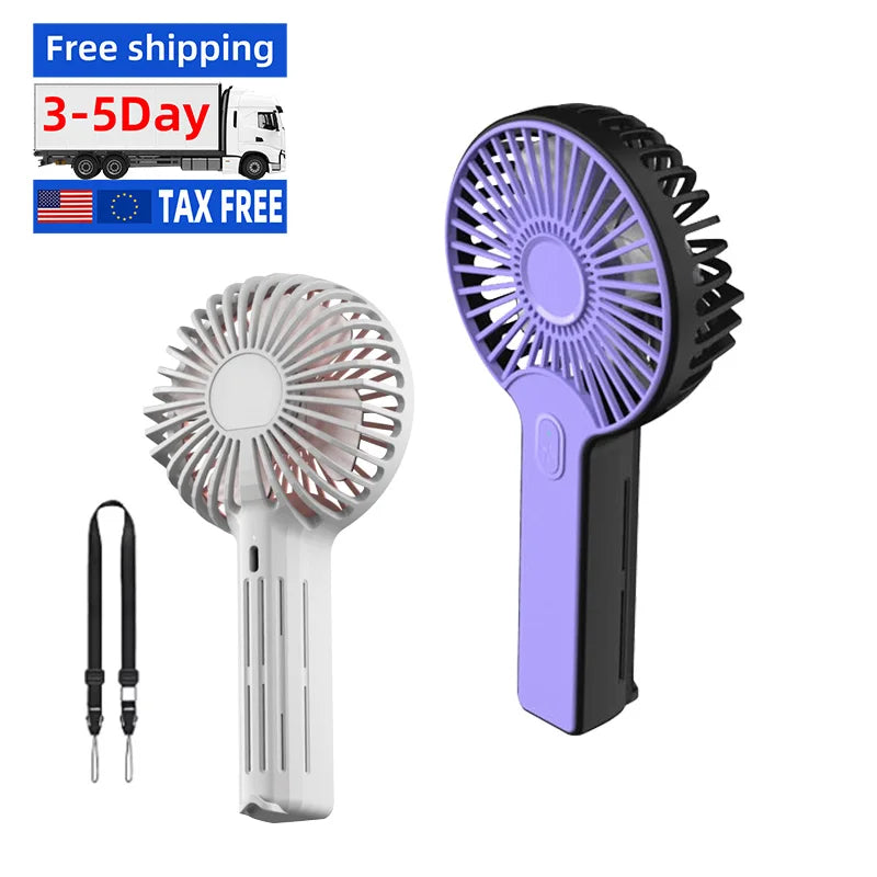 Eu Us in Stock Electric Portable Custom Fans Handheld Free Shipping Cute Rechargeable Pocket Usb Personal Small Fan