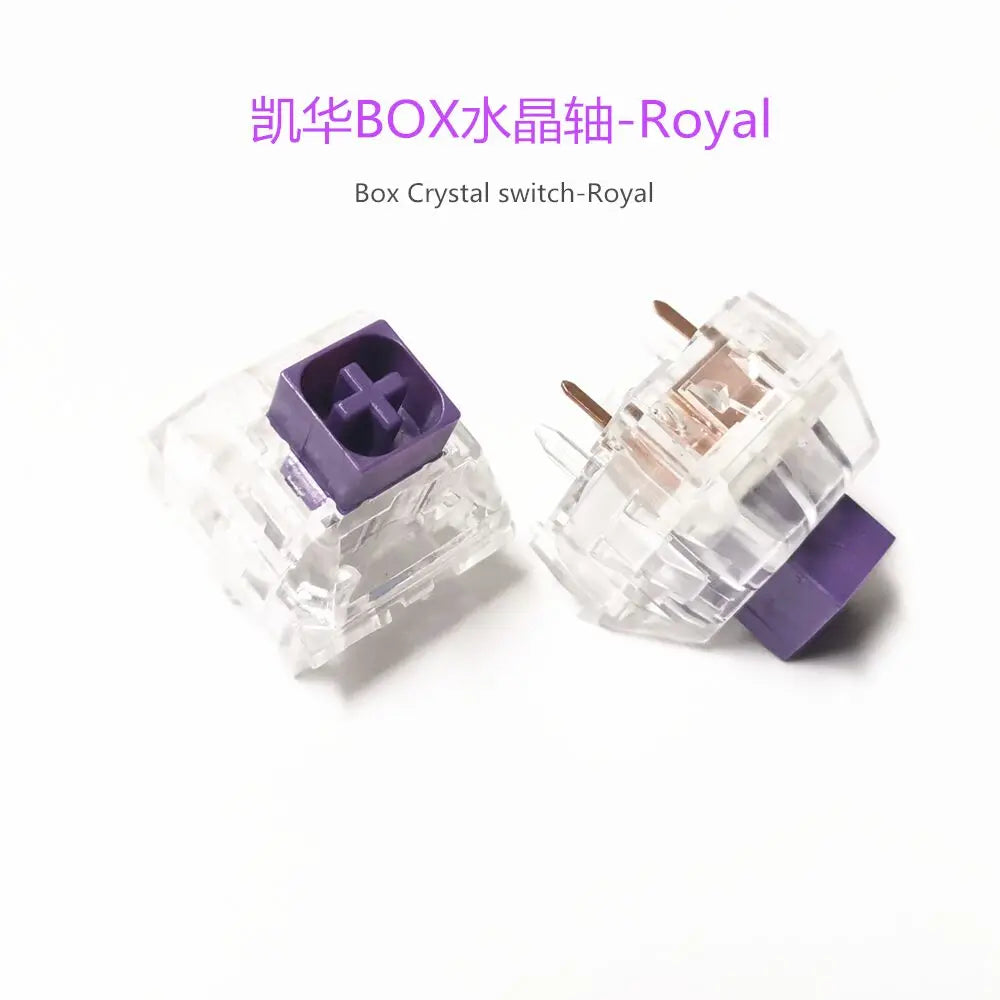 Wholesales Kailh Box Royal Navy Blue Jade Pink Crystal Box 3 pin Switches IP56 Water-proof Compatible Cherry MX Switches