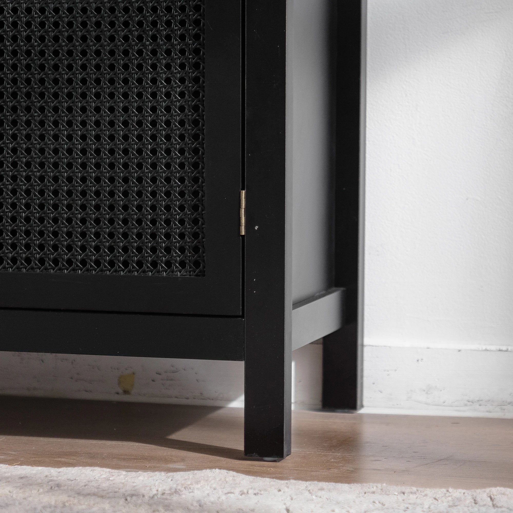 Modern Storage Sideboard Buffet Cabinet with Artificial Rattan Door for Living Room Entryway Kitchen