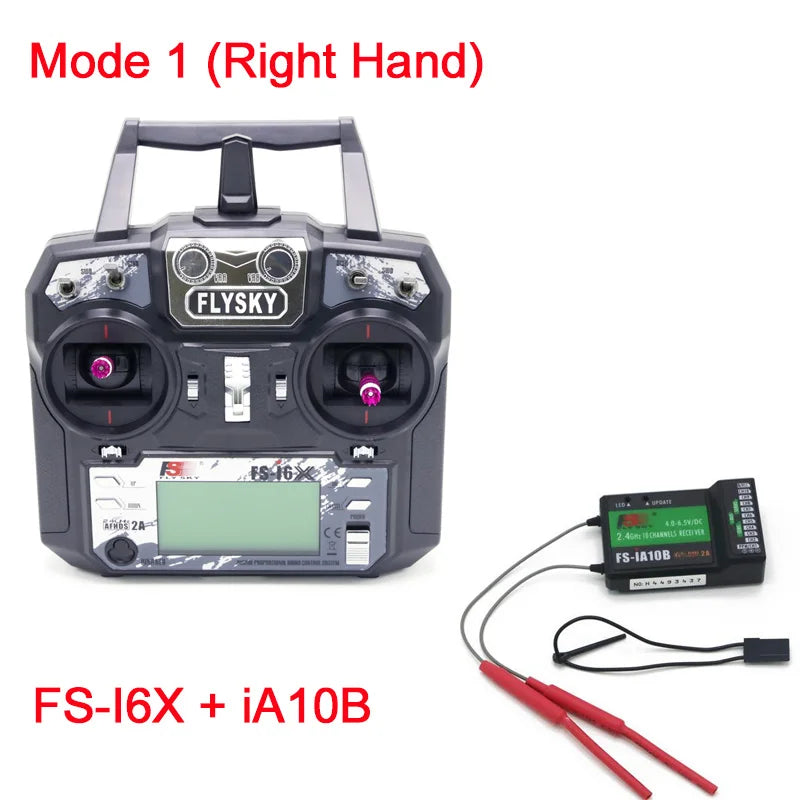 Original Flysky FS-i6X 10CH 2.4GHz AFHDS 2A RC Transmitter With FS-iA6B FS-iA10B FS-X6B FS-A8S Receiver For Rc Airplane Drone
