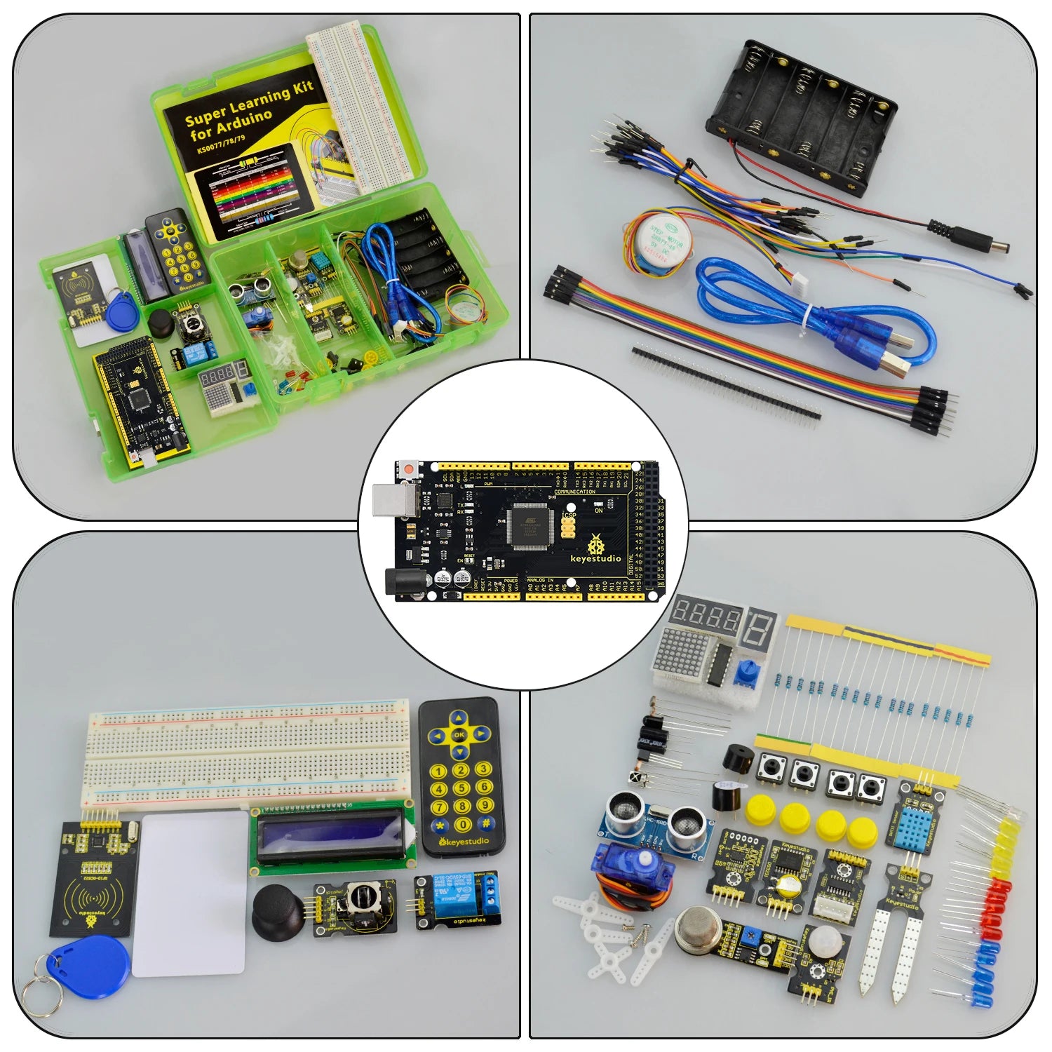 Updated Version Keyestudio Super Starter Kit For Mega 2560R3 For UNOR3 Board Compatible With Arduino Starter Kit +Tutorial