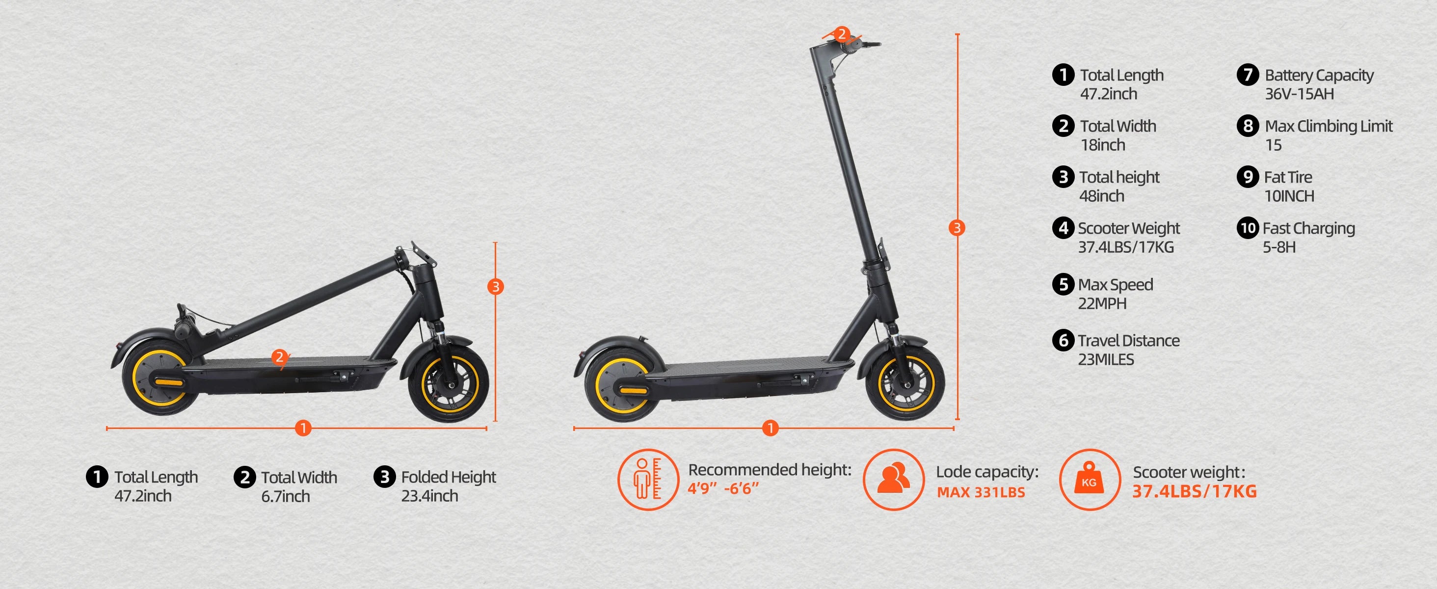 2025 Free Shipping USA NEW J05 36V 500W 10 Inch On-Road Fat Tire Electric Scooter 25AH Battery Long Range E 150kg 10 Inch