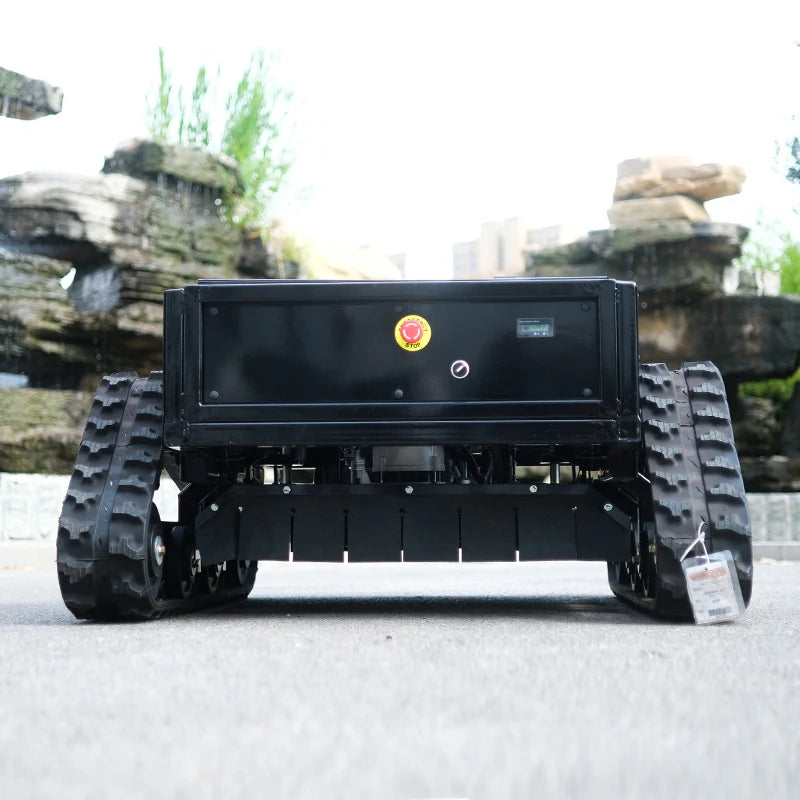 Free Shipping CE Certified New Design Cutting Width 900mm Self-Propelled Crawler Design  Remote Control Lawn Mowing Robot