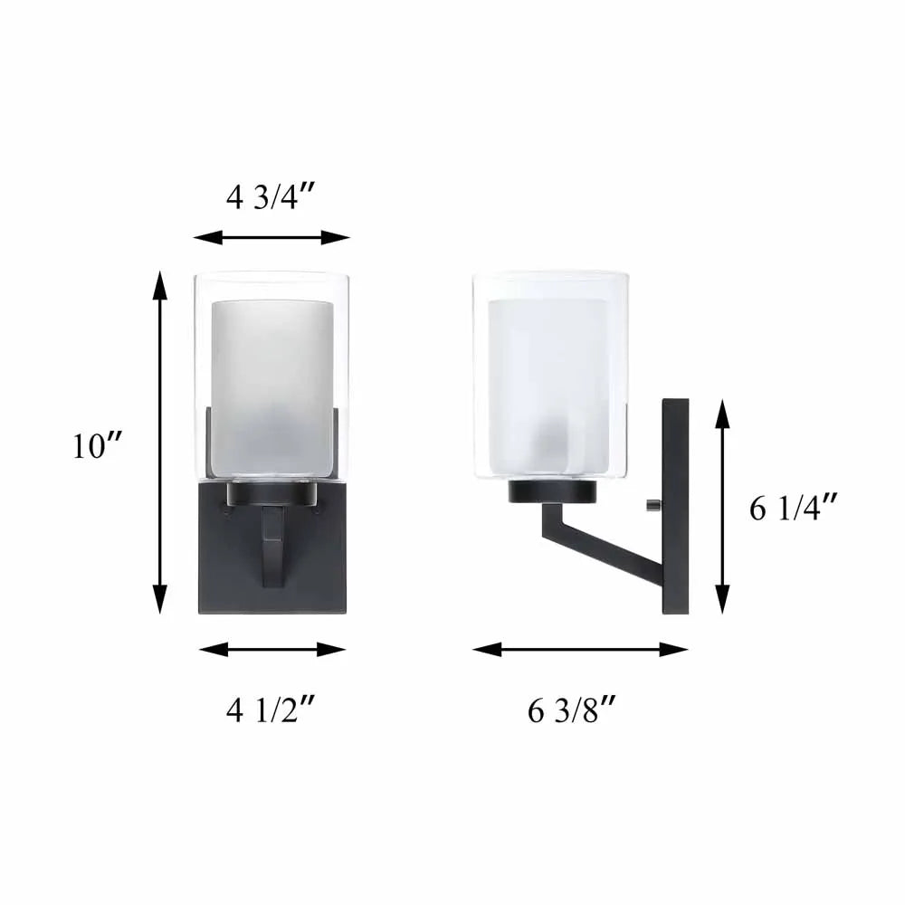 US Free Shipping Interior Black Bathroom Light Fixture Staircase Wall Bracket Light Corridor Wall Light Interior for Home