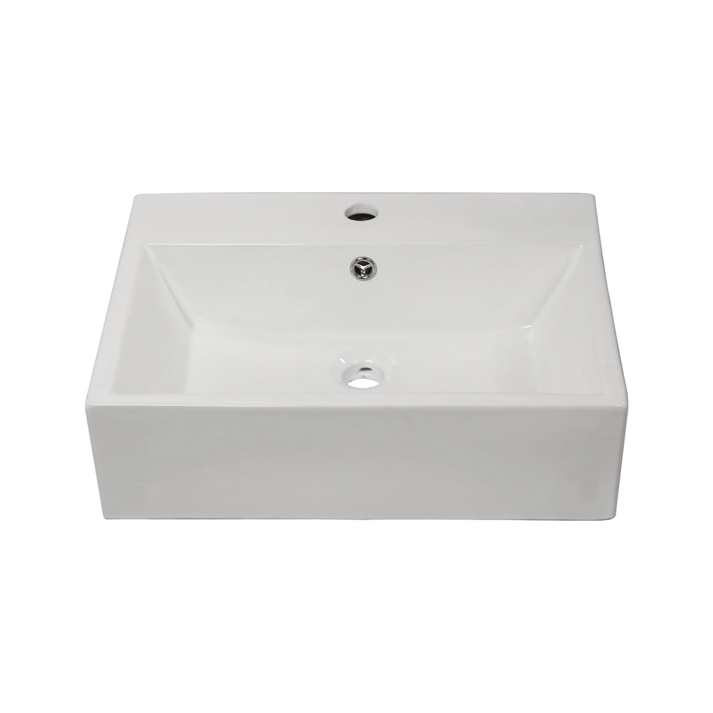 Free Shipping White Ceramic Wash Basin 20 Inch Wall Hung Basin Modern Bathroom Sinks Wall Mounted Hand Washing Basin