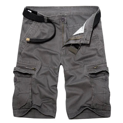 Mens Military Cargo Shorts Summer army green Cotton Shorts men Loose Multi-Pocket Shorts Homme Casual Bermuda Trousers 40