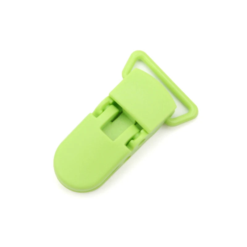 10pcs/lot Baby Nipple Plastic Clasp 20mm Colorful Silicone Beads Chain Making Accessory Feeding Tools For Infant Pacifiers Clip