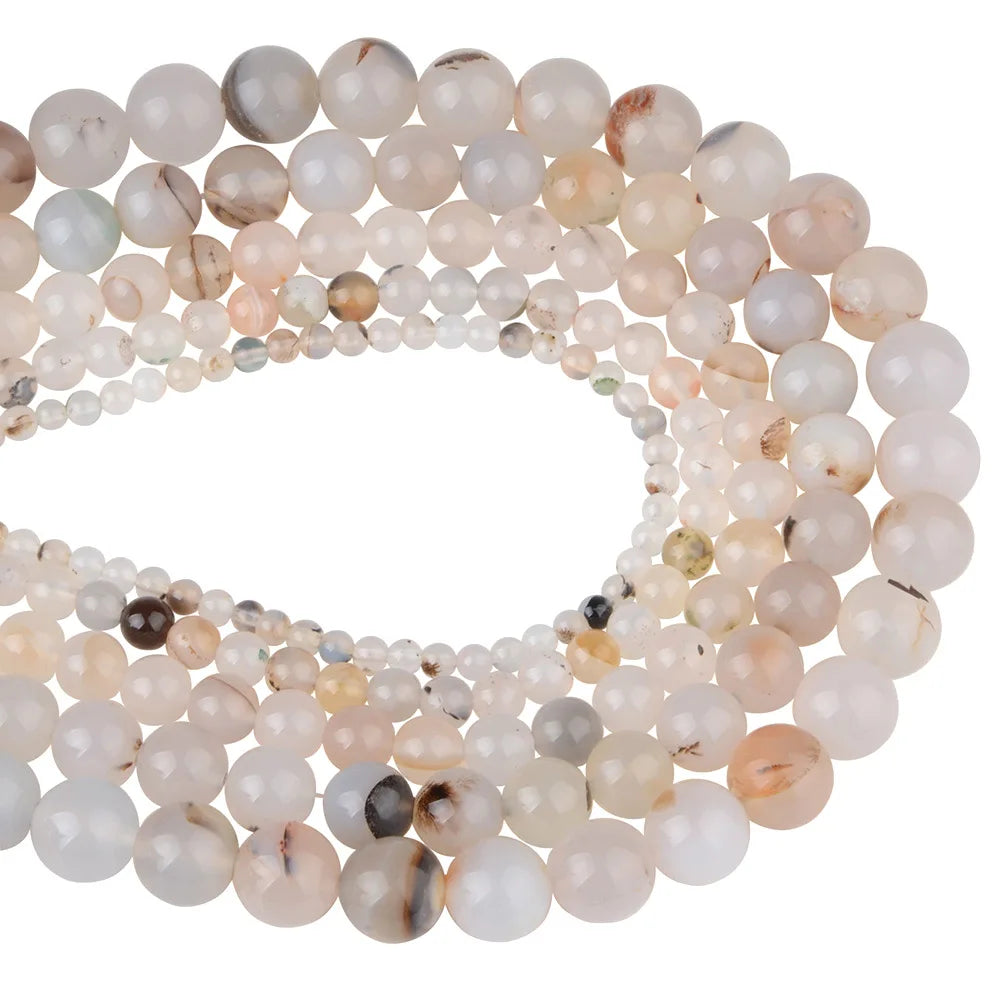 4 6 8 10 12mm Natural Stone Beads Lava Amazonite Agates Amethysts Turuoqises Round Loose Beads For DIY Making Bracelets Jewelry