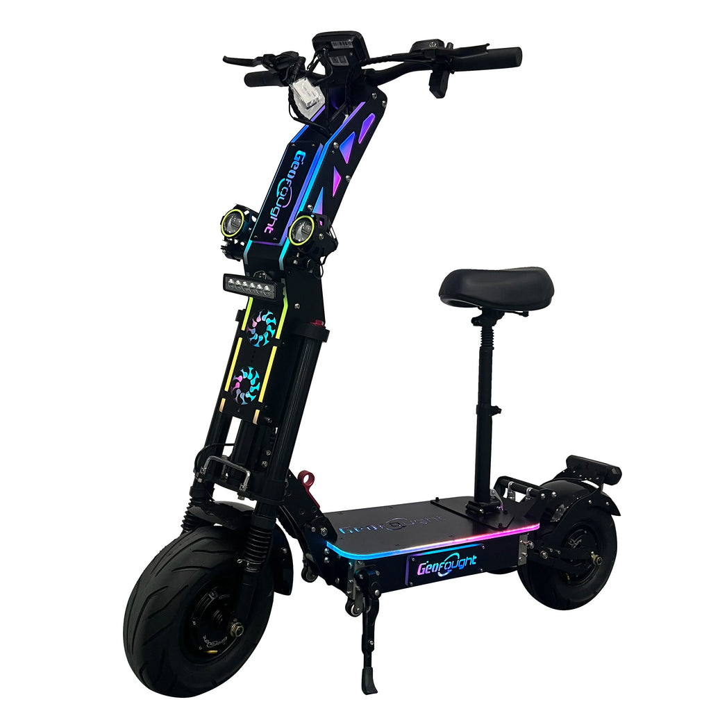 USA Stock Free Shipping G14 72V 10000W Dual Motor 13inch Road Fat Tire 35ah Battery Folding Electric Scooter with RGB Lights