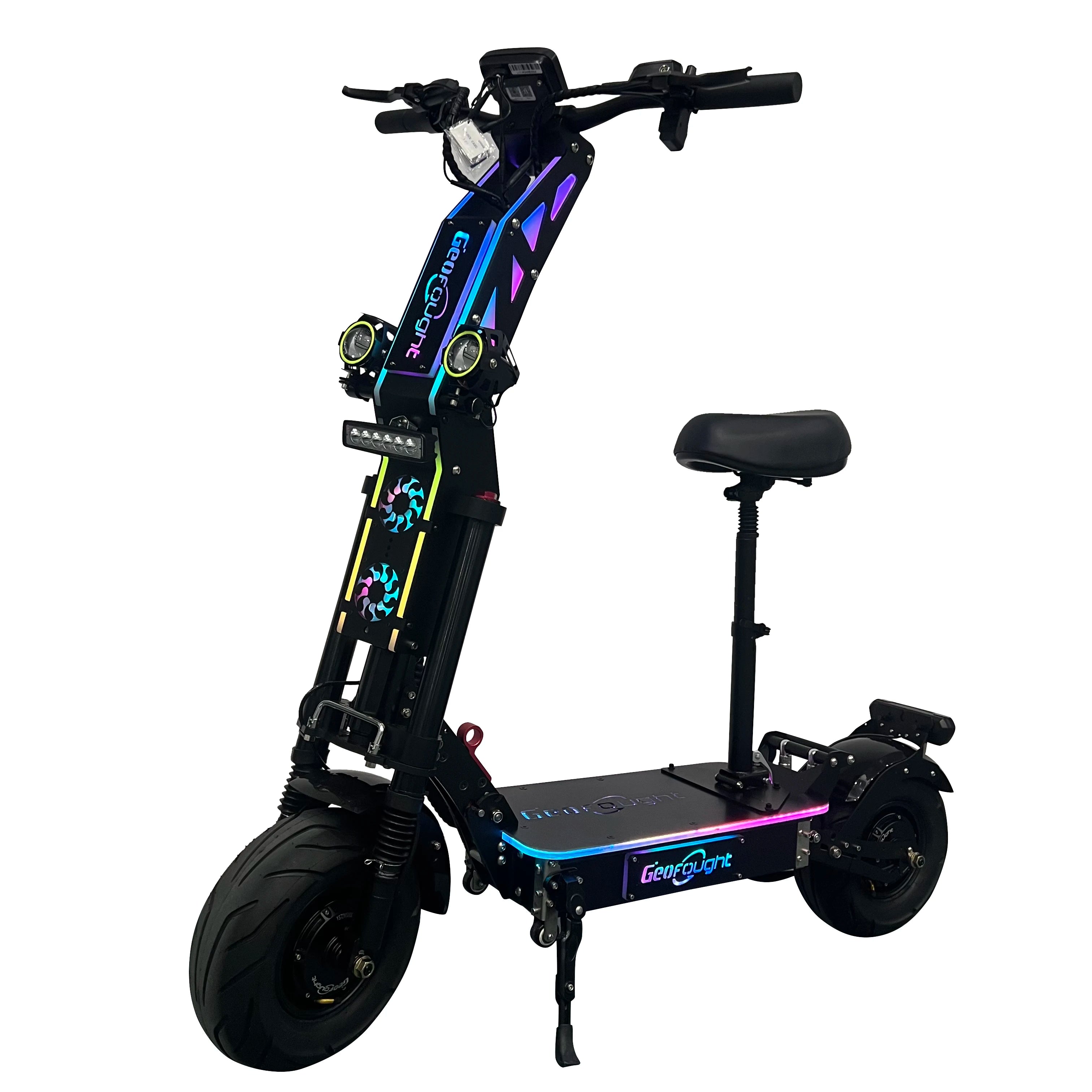 USA Stock Free Shipping G14 72V 10000W Dual Motor 13inch Road Fat Tire 35ah Battery Folding Electric Scooter with RGB Lights