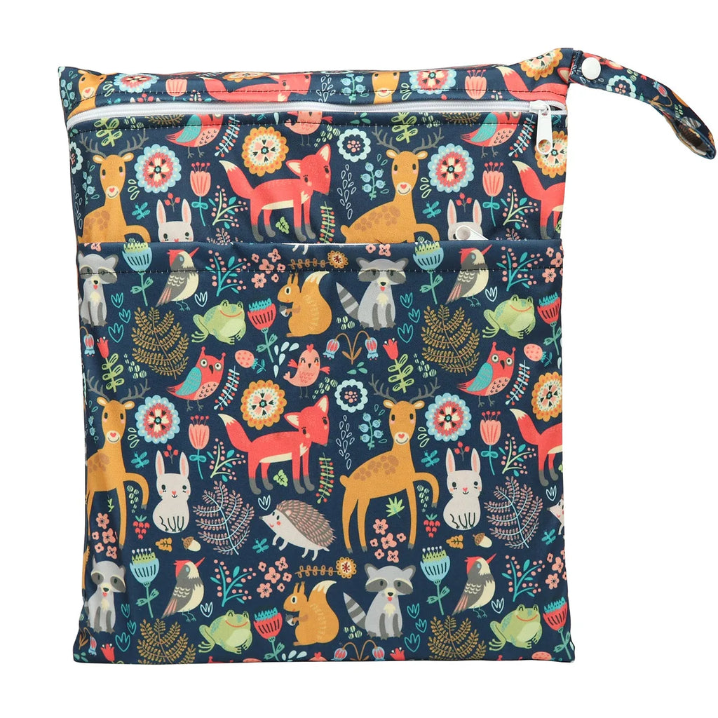 [Sigzagor]1 Wet Dry Bag Diaper Bag Nappy Bag Insert Two Zippered Baby Waterproof Reusable Skull Jack Skeleton 100 Designs