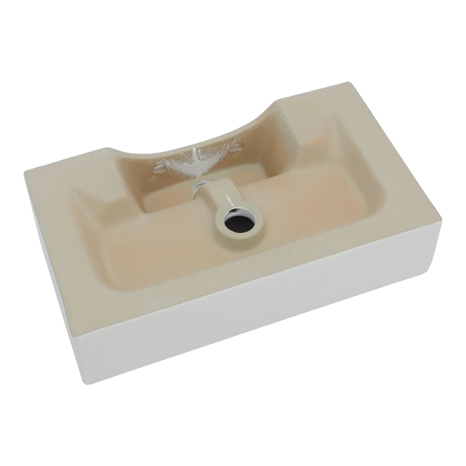 USA Stock Free Shipping White Ceramic Wash Basin 21 Inch Wall Hung Art Basin Modern Bathroom Sinks Wall Mount Hand Washing Bowl