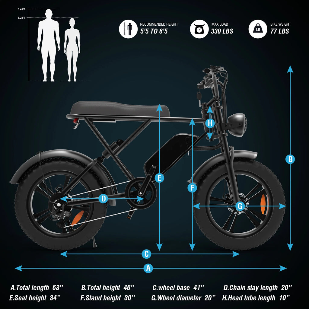 Free Shipping US Warehouse Ready Stock Electric Bike 1000W 48V 20Ah 20*4Inch Fat Tire Mountain Road US Popular E-bike Long Range