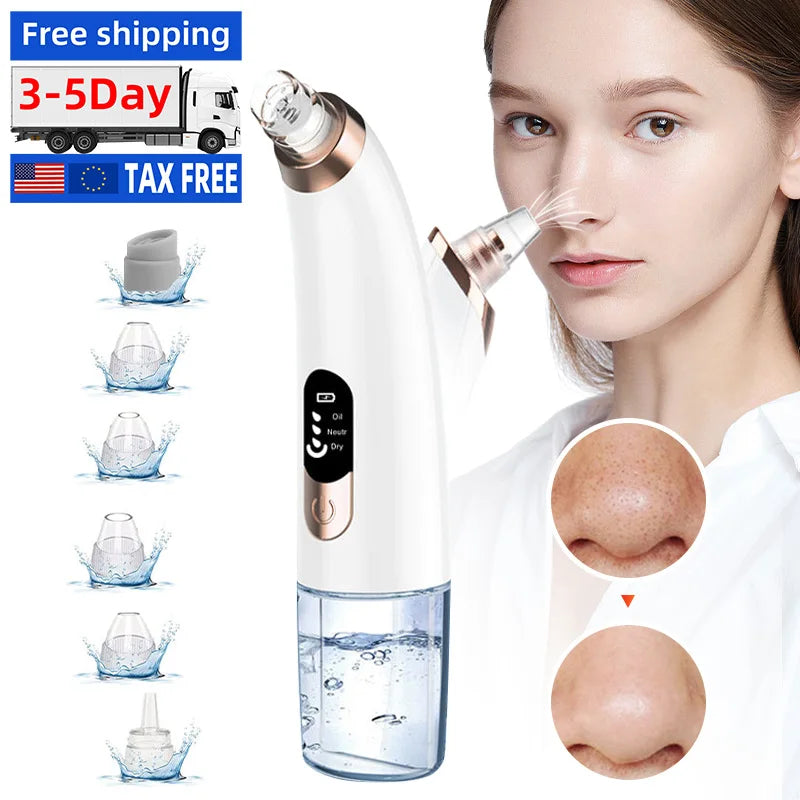 Eu Us in Stock Comedone Extractor Vacuum Blackhead Remover Machine Free Shipping Vacuum Pore Cleaner