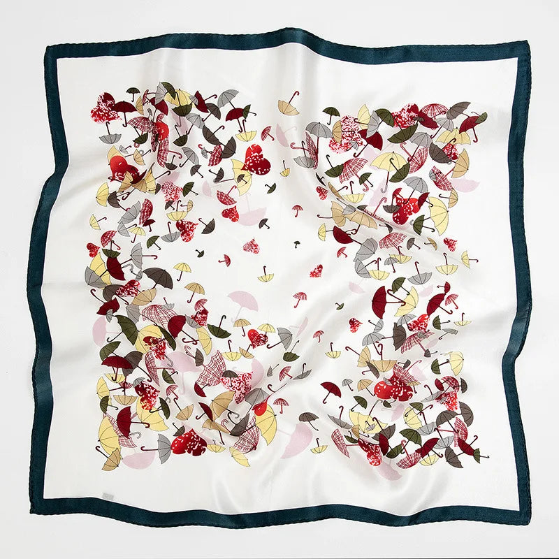 Suya Dream 100% REAL SILK Woman Silk Scarf 53x53cm Square Printed Scarves