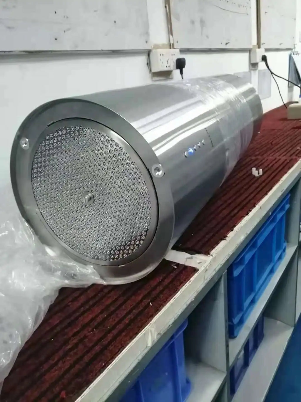 New Design Island Cylindrical Stainless Steel Commercial Hotel Kitchen Range Hood Vented Electric High Airflow