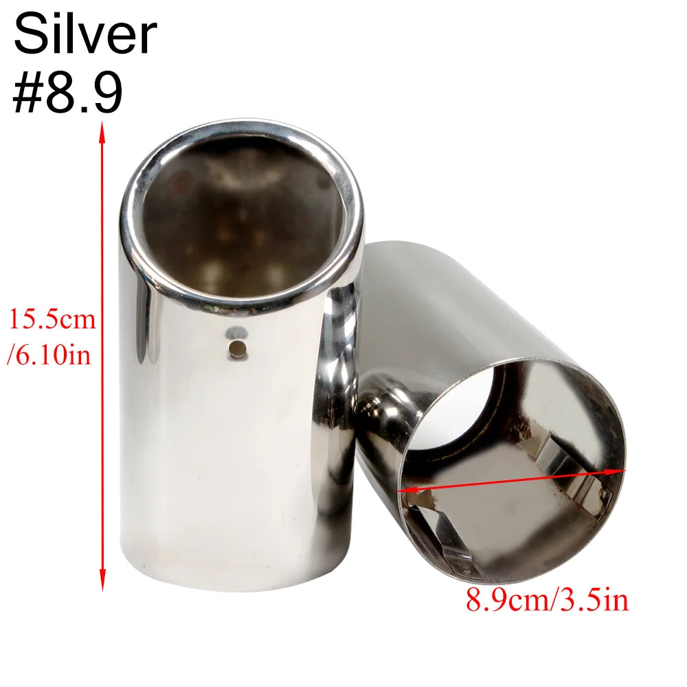 2 pezzi/set di coperture per tubi di scarico in acciaio inossidabile cromato per Audi A1 A3 A4 TT 2009-2015/VW Volkswagen PASSAT