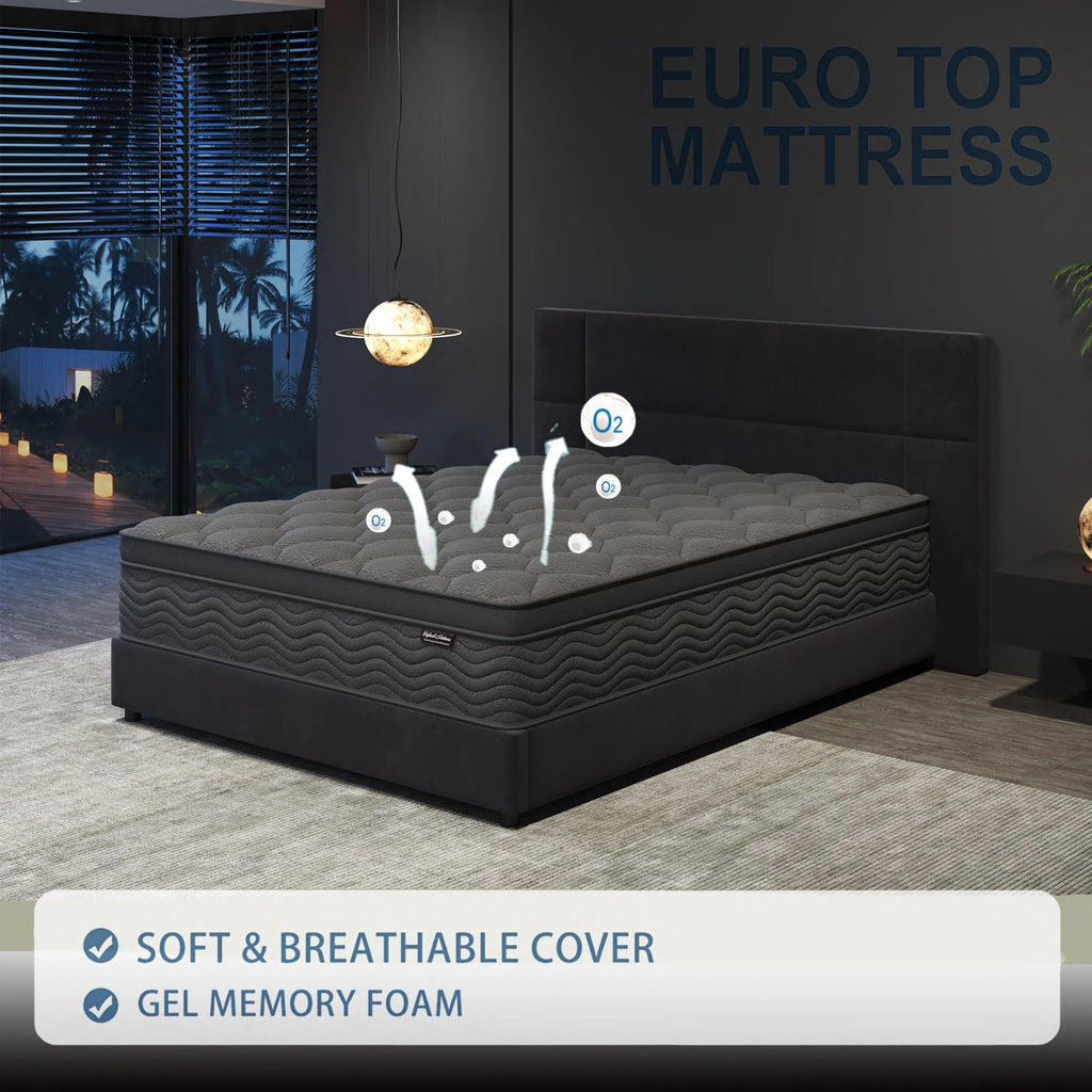 12in Mattresses in a Box, Mattress Queen Size, Pocket Spring&Memory Foam, Motion Isolation Medium Firm Mattress