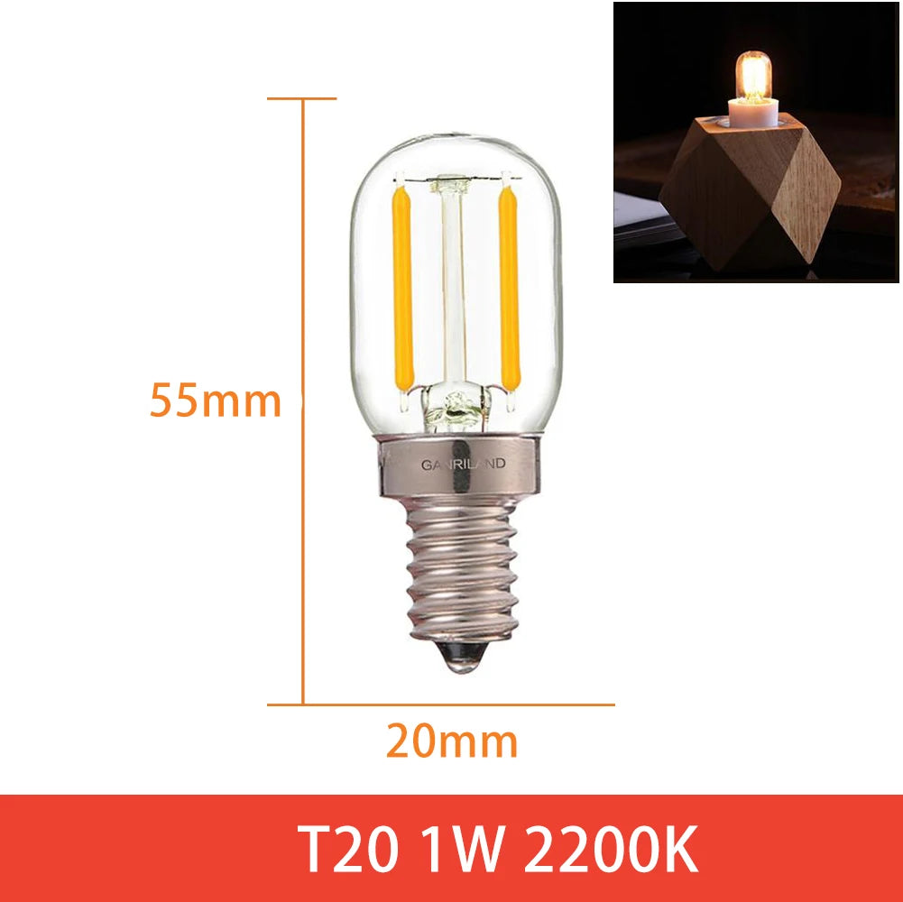 Ganriland Edison Led Candle E12 Light Bulb E14 Effect Dimmable Bulb C7 0.5W T22G 1W Home For Decor Lighting Ampoule Candle Bulb