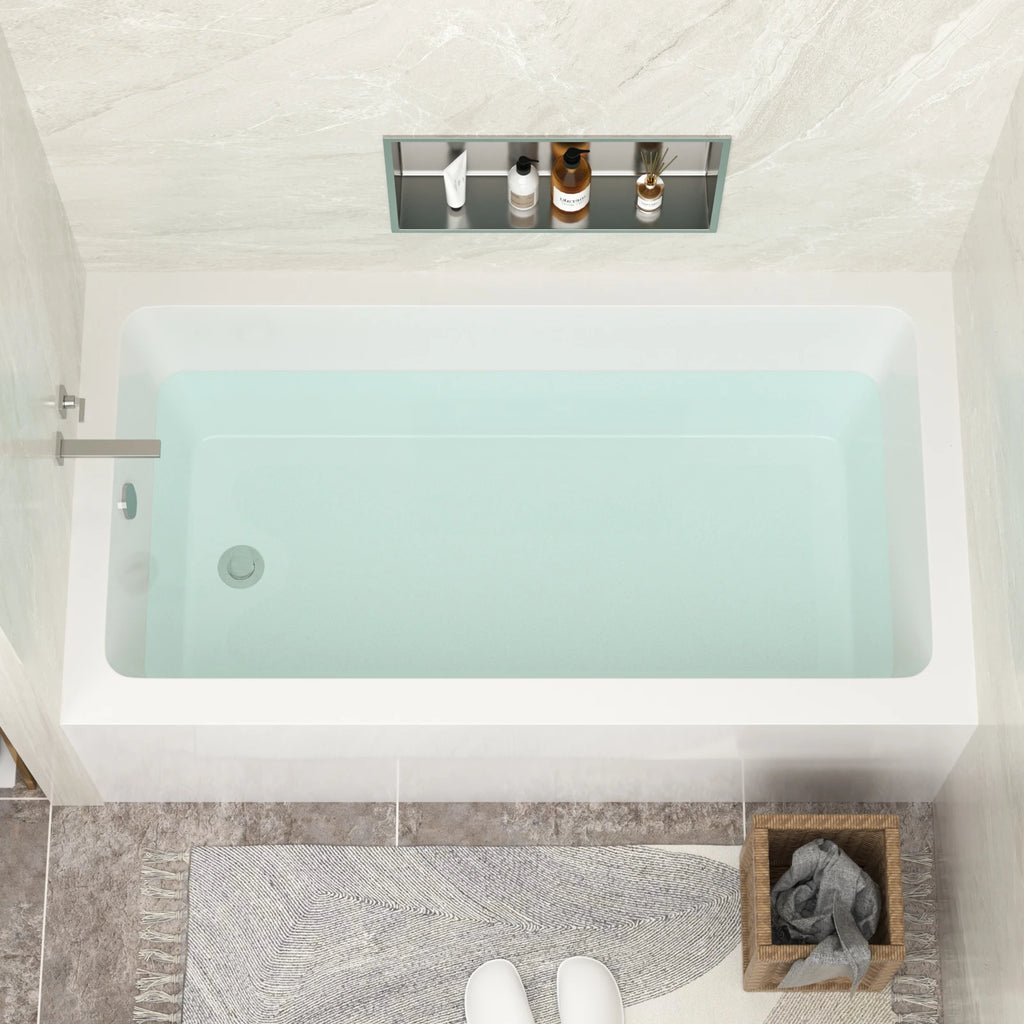 Free Shipping Contemporary Freestanding  White Acrylic Bathtub  Apron Installation