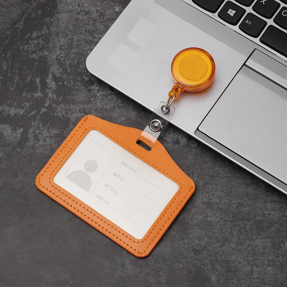 1PC Aluminum Alloy Work Name Card Holders Business Work Card ID Badge Lanyard Holder Hot Vertical Metal ID Business Case