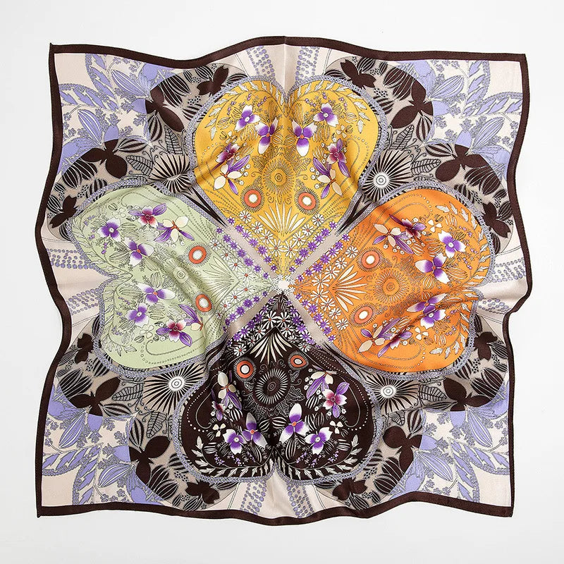 Suya Dream 100% REAL SILK Woman Silk Scarf 53x53cm Square Printed Scarves