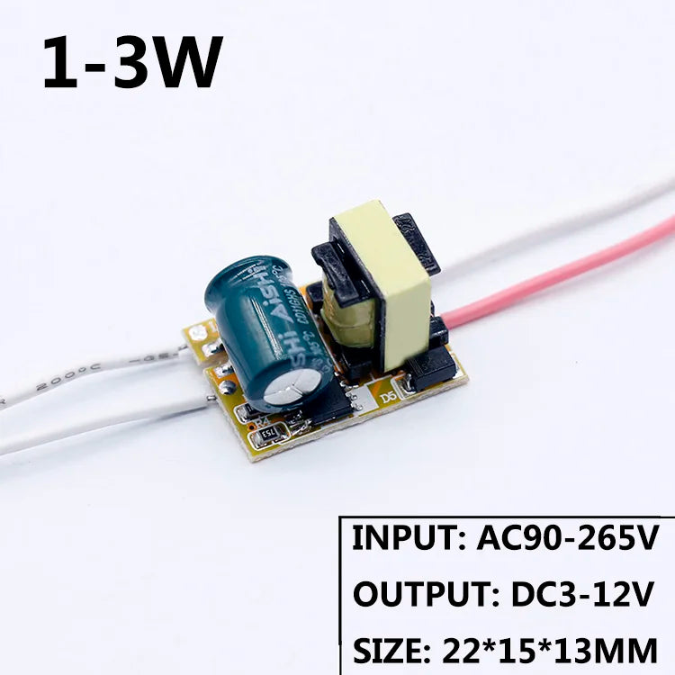 LED Driver 220V LED Power Supply 1-3W 4-7W 8-12W 15W 18W 24W 25W 30W 36W 300mA with Built-In Transformer Module LED Driver Board