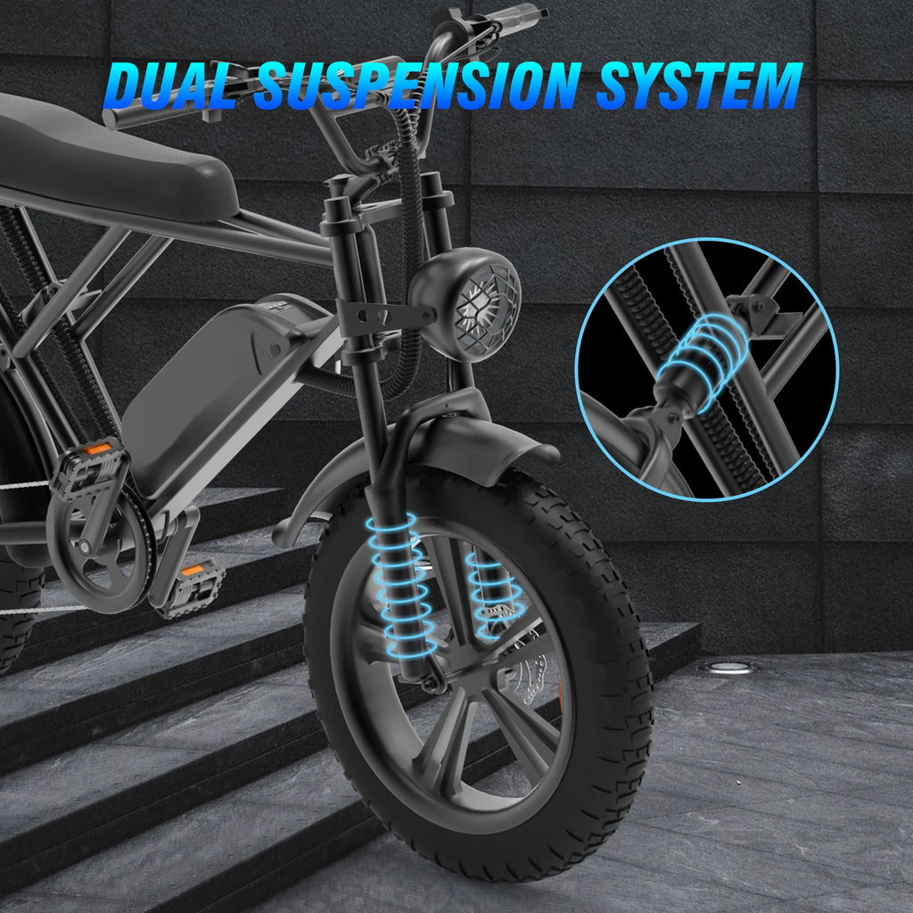 Free Shipping US Warehouse Ready Stock Electric Bike 1000W 48V 20Ah 20*4Inch Fat Tire Mountain Road US Popular E-bike Long Range