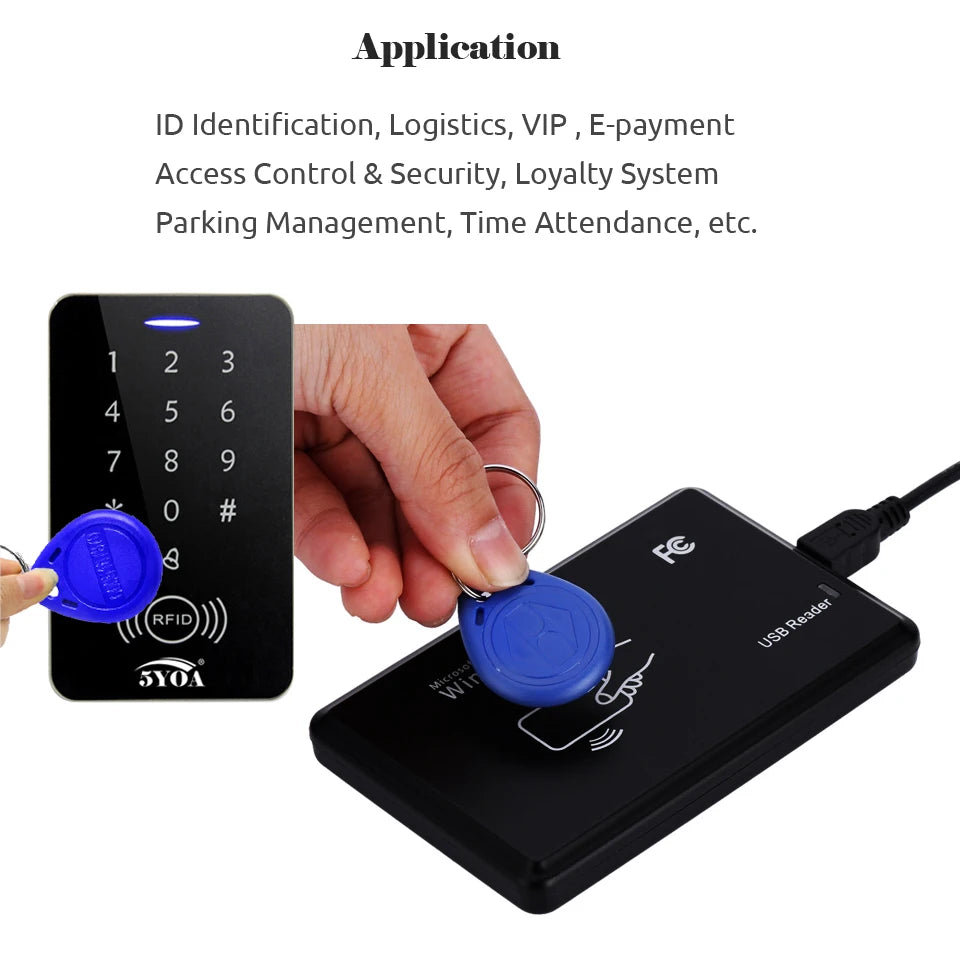 50pcs Read Only RFID 125KHz Tag Color TK4100 EM4100 Proximity Keyfobs Tags Key  Card Chip for Access Control Time Attendance