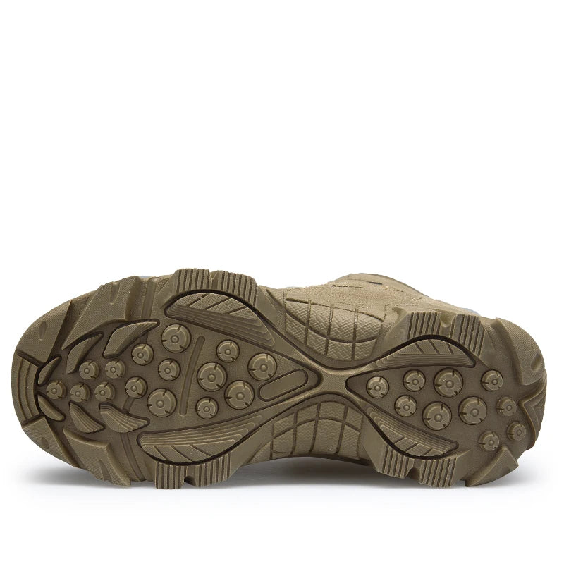 New Autumn Winter Men's Boots Outdoor Non-slip Male Hiking Boots Breathable Men Work Ankle Boots Men Motorcycle Boots Size 39-46