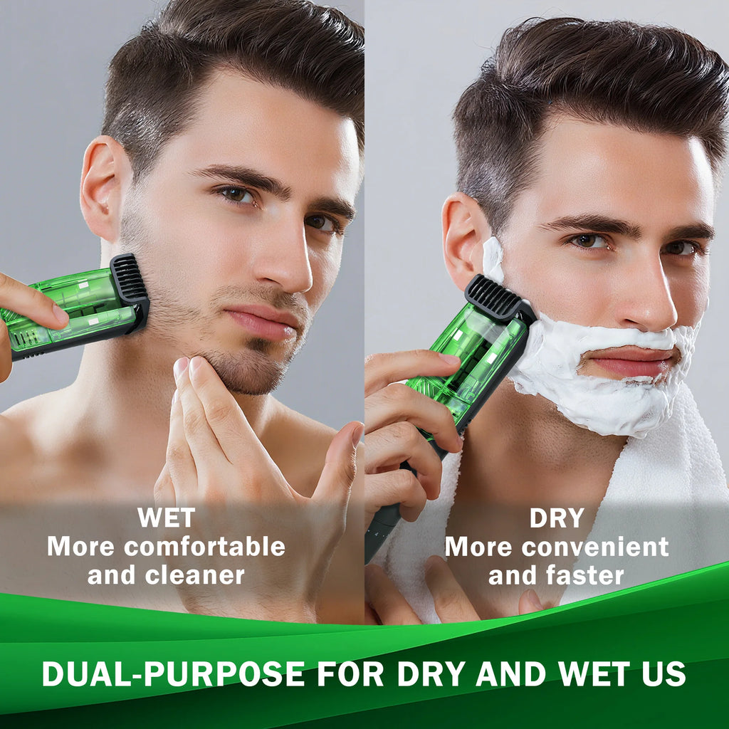 FREE Shipping Premium Facial Hair Groomer Adjustable 20 Length Setting Ipx6 All-in-One Vacuum Beard Trimmer Vaccum Hair Trimmer