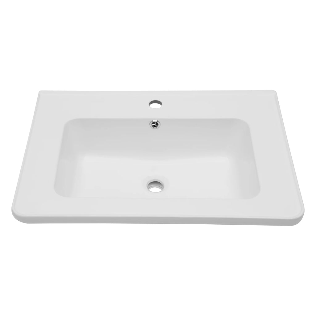 US Free Shipping  Bathroom Vanity Sink Top Ceramic Vanity Sink Top with Overflow, Drop in Bathroom Vessel Sink